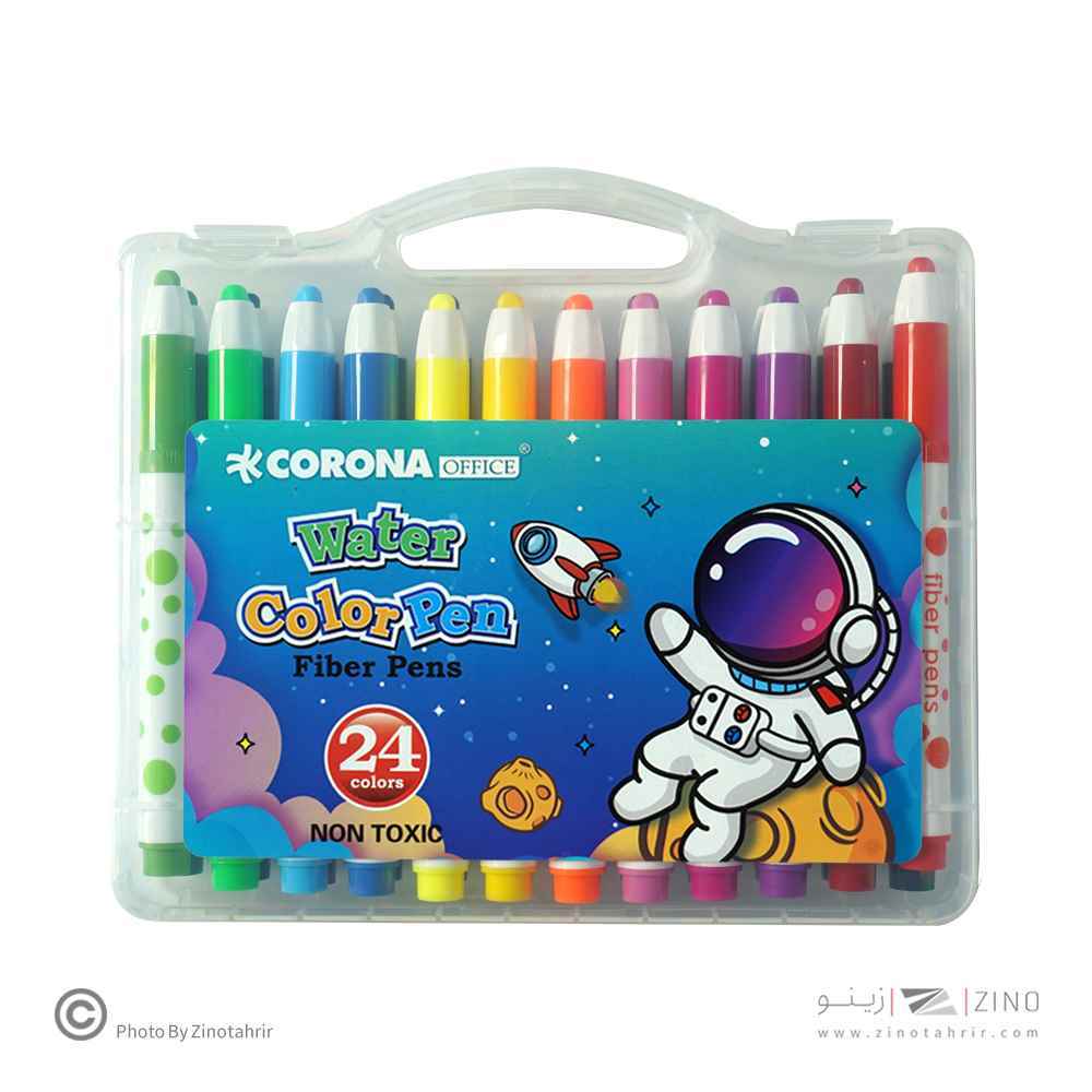 ماژیک نقاشی24رنگ جعبه طلقی کرونا کدWH6705-24